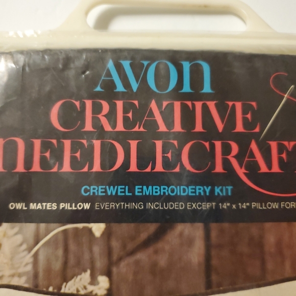 Avon Owl Mates Pillow Creative Needlecraft Crewel Embroidery Kit Vintage 1973 - Picture 5 of 5